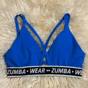 Zumba Fitness Blue Sports Bra